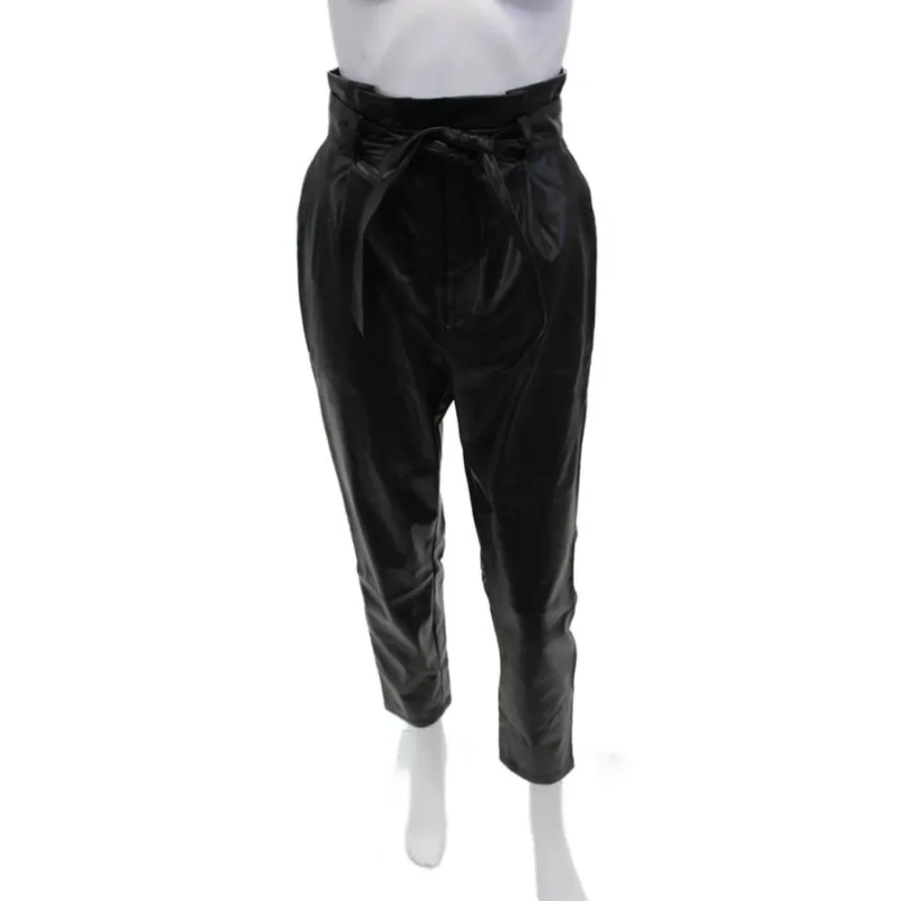 BB Dakota X Steve Madden Womens Zippered High-Rise Tapered Pants Black Size 6